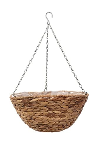 Image of Smart Garden 14" Natural Hyacinth Pre Lined Hanging Basket