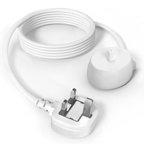 Image of for Oral B Charger, Electric Toothbrush Charger Adapter UK for Braun Oral B Pro 3 3500, 3000, Pro 2 2500, Pro 1 650, iO3, iO4, iO5, iO6, Smart 6000N, Genius X, 8000, Type 3757 Chargers, 1.2M/3.9ft