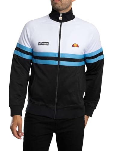 Image of Ellesse Men's Rimini Track Jacket, White/Blue/Black, S