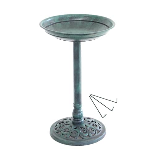 Image of Oypla Traditional Ornamental Garden Pedestal Bird Bath Outdoor Water