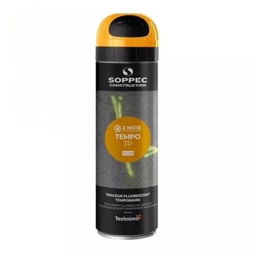Image of Soppec Orange Tempo TP Temporary Short Term Marking Survey Spray Paint 500ml