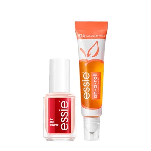Image of Essie Nail Care Treatment Kit: To The Rescue UV gel damage repair nail treatment + Apricot Nail and Cuticle Oil Treatment On A Roll