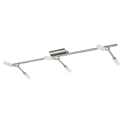 Image of URBNLIVING Modern Ceiling Hanging Light Fixture, Satin Nickel Pendant with Adjustable Cord, Includes Bulbs – Elegant Lighting for Kitchen, Dining Room & Living Space (6-Arm)