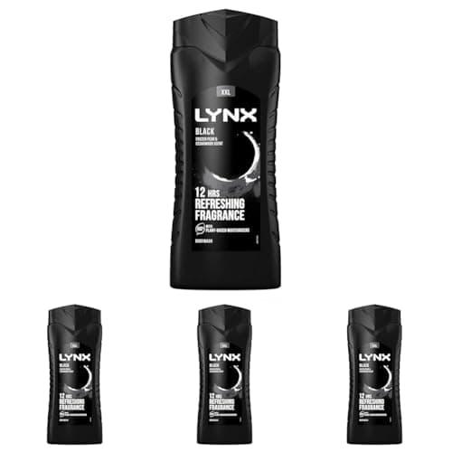 Image of Lynx Black Shower Gel, 500ml (Pack of 4)