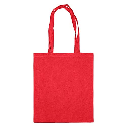 Image of IMFAA Plain Tote Medium(40x36+60) Cm 100% Cotton Canvas Reusable Shoulder/Hand Tote Shopping Bags. (Pack-1, Red)