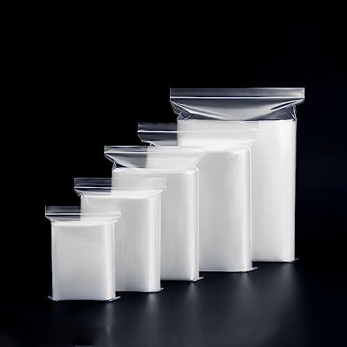 Image of Venuscello® 1000 x Grip Seal Zip Lock Plastic Bags Resealable Clear 8" x 11" Poly Baggies for Screw Food Candy
