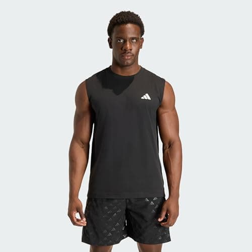 Image of adidas Men's Workout Essentials FEELREADY Sleeveless T-Shirt, Black, M