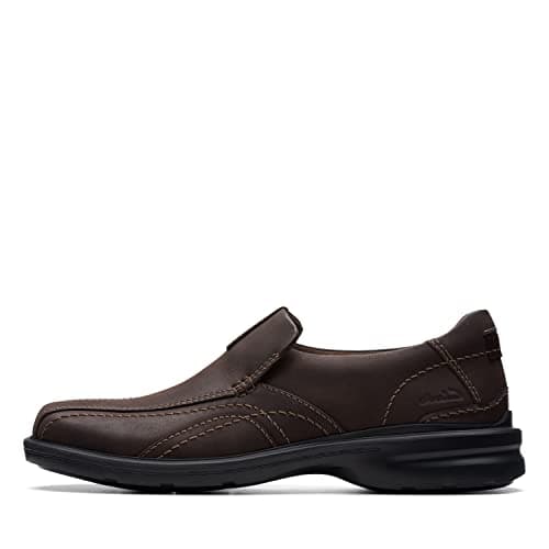 Image of Clarks Men's Gessler Step Loafer, Dark Brown, 10 UK