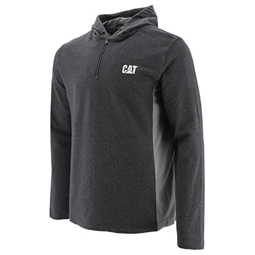 Image of Caterpillar CAT Workwear Mens Coolmax Quarter Zip Wicking Hoodie
