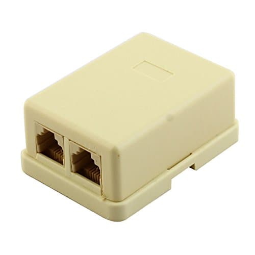 Image of sourcing map RJ11 Socket 2 Way Surface Mount Telephone Cable Plug for Landline Telephone