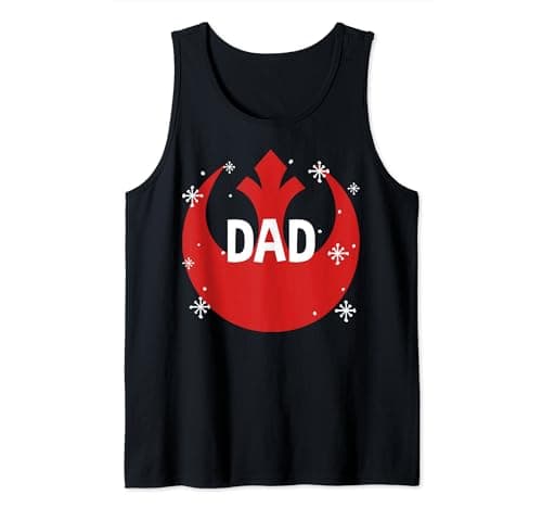 Image of Star Wars Christmas Rebel Snowflake Vintage Dad Badge Tank Top