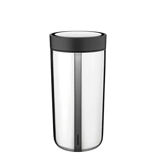 Image of Stelton to Go Click Vacuum Insulated Travel Mug - 0.4L Stainless Steel Cup for Hot & Cold Drinks | 360-Degree Drinking, One-Hand Smart Click Function, Reusable for Coffee & Tea On-The-Go