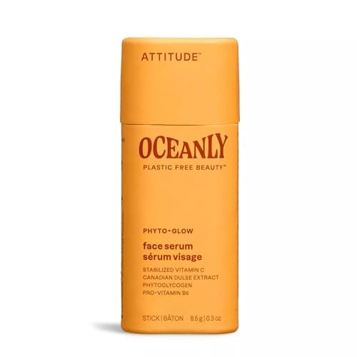 Image of ATTITUDE Oceanly Face Serum Stick, EWG Verified, Plastic-free, Plant and Mineral-Based Ingredients, Vegan Skin Care Products, PHYTO GLOW, Unscented, 8.5 grams