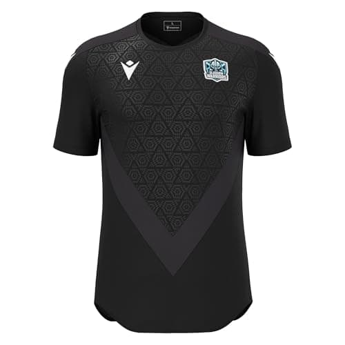 Image of Macron Glasgow Warriors 2025/26 Mens Training T-Shirt Black (UK, Alpha, 5XL, Regular, Regular)