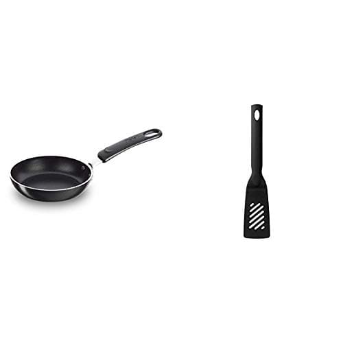 Image of Tefal Ideal One Egg Wonder Non-stick Frying Pan - Black & Brabantia Small Spatula, All Nylon, 2 Count (Pack of 1)