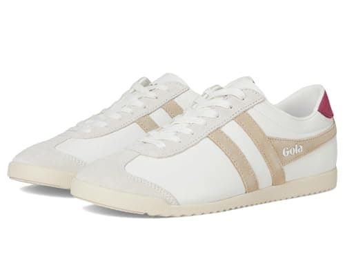 Image of Gola Women's Bullet Pure Sneakers, White Cherry Bone, 4 UK