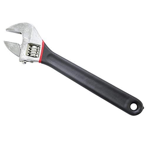 Image of SuperGift.com 12" Adjustable Wrench with Soft Grip Handle, Extra Wide Adjustable Spanner, Precise Jaw Design Grips Tight, Plumbing Wrench, Hand Tools (12Inch Wrench Adjustable with Rubber Handles)