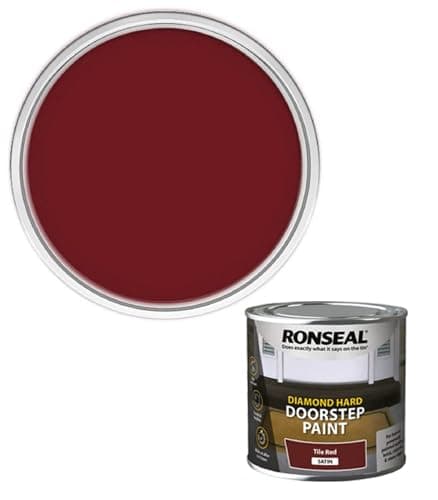 Image of Ronseal DHDSPR750 750ml Diamond Hard Doorstep Paint - Tile Red