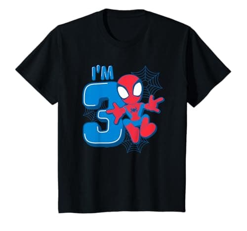 Image of Kids Marvel Spider-Man Cute Spidey 3rd Birthday I'm 3 T-Shirt