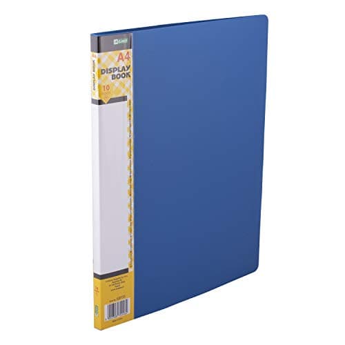 Image of D.RECT Display Book PP A4, 10 Sleeves, Transparent Wallets Folder Display Folder, Presentation Folder, Offer Folder, Blue