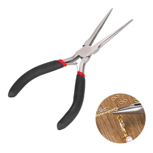 Image of Pleenild Steel Long Nose Pliers Pliers Tool Long Needle Nose Pliers Watch Jewelry Repair for Repair Hand-Made Handicraft Tool