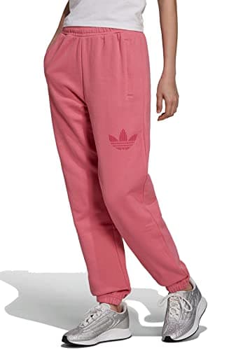 Image of adidas Originals Women's Trefoil Logo French Terry Cotton Sweatpants, Pink, Large