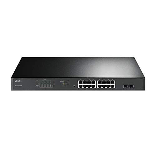 Image of TP-Link 16-Port Gigabit PoE Switch; 16 PoE+ Ports @ 192W with 2 SFP Slots; Easy Smart; Rack Mountable; Supports QoS, Vlan, IGMP and Link Aggregation (TL-SG1218MPE)