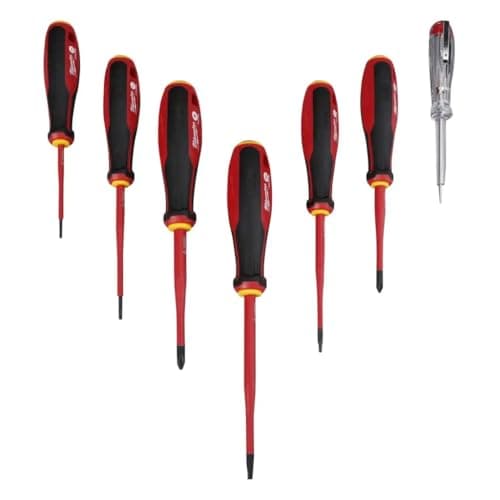 Image of Milwaukee 4932478739 Tri-Lobe VDE Slim 7 Piece Screwdriver PH Set