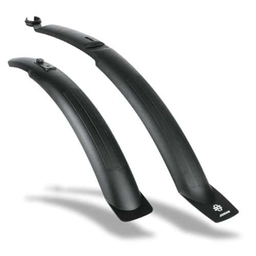 Image of SKS GERMANY HIGHTREK JUNIOR SET Mudguard set for children's bikes (bike accessories made of impact-resistant high-performance plastic, quick and tool-free mounting thanks to universal fastening) Black