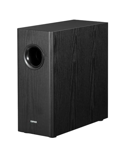 Image of Edifier T5s Powered Active Subwoofer with 70W RMS, 8" Long-Throw Woofer, Deep Bass (35Hz) Speaker, Built-in Amp, Low Distortion, Phase Selector & Energy-Efficient for Home & Studio Audio, Black
