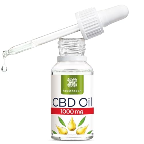 Image of Healthspan CBD Oil Drops 1000mg | Super Strength Pure cannabidiol Oral Drops | Filter Clear and Peppermint enriched | 1000 mg CBD per Bottle | High Potency Formula | Vegan