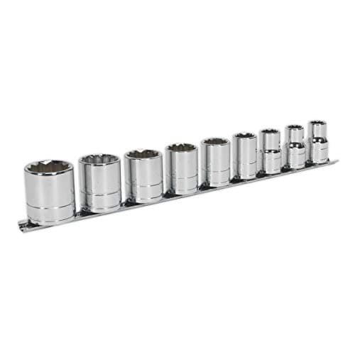 Image of Sealey Ak2677 Socket Set 9Pc 1/2Sq Drive Whitworth