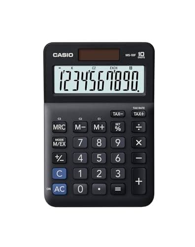 Image of CASIO MS-10F Desk Calculator 10-Digit, Tax, Currency