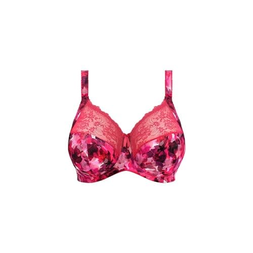 Image of ELOMI Women's Morgan Banded Comfort & Support. Three-Section Cup, Side Frame, Stretch Lace. Dd+ Bras, Berry Crush, 36DD