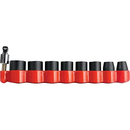 Image of Makita b-49862 Impact Gold 9 Pieces Socket Metric Socket Set (with Tilt 15Degree Adapter, 3/8 "