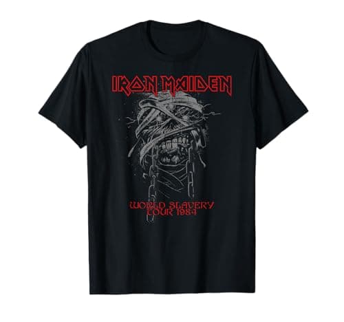 Image of Iron Maiden World Slavery 1984 T-Shirt