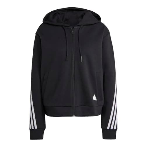 Image of adidas Women's Future Icon Three Stripes Full-Zip Hoodie, Black, S