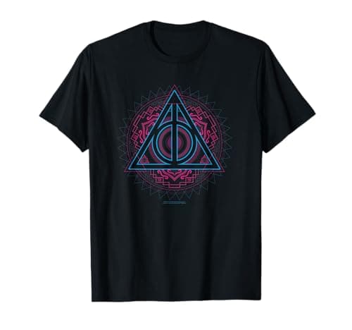 Image of Harry Potter Neon Deathly Hallows T-Shirt