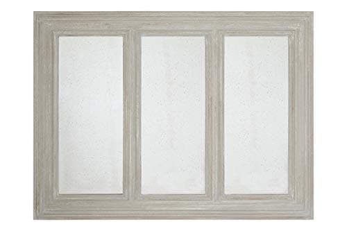 Image of Premier Housewares 3 Section Brown Ash With Gold Frame Wall Mirror For Bedroom/Hallway/Bathroom Minimal and Contemporary w139 x d3.5 x h103cm