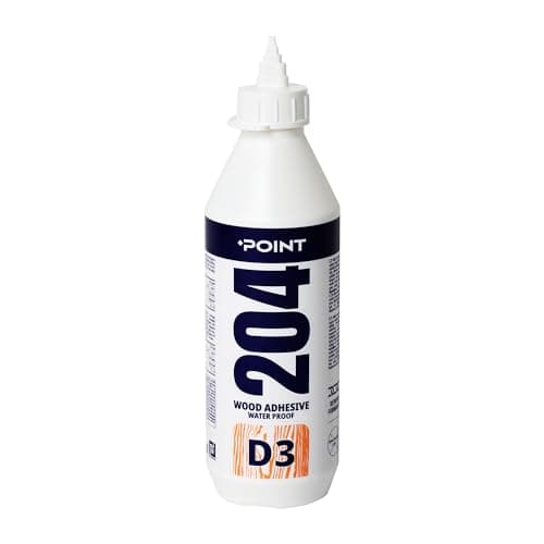 Image of POINT Wood Glue D3 PVA [500ml] – Moisture Resistance Carpenter’s Grade Adhesive for Furniture, MDF, Plywood, Hardwood & More – Fast-Drying, Transparent When Cured, for Interior Use
