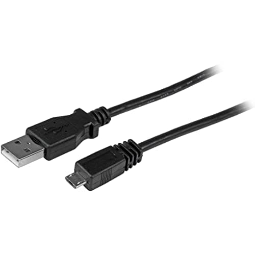 Image of StarTech.com 3ft USB to Micro USB Cable - USB A to Micro B Charging Cable for your Micro USB Phone / Tablet / Android Device (UUSBHAUB3), Black