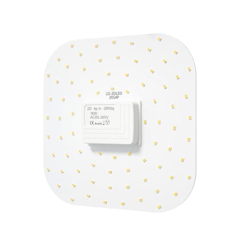 Image of Bonlux GR10q 4 Pin LED Bulb 18W Replace CFL 28W-36W GR10q Fitting Cap 2D Square Compact Fluorescent Lamp Energy-Saving Light Bulb Neutral White 4000K for Ceiling Lighting Fixtures, No Ballast Needed