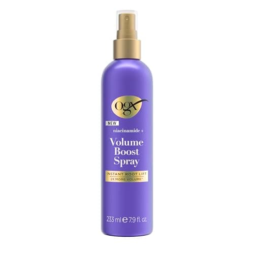 Image of OGX Niacinamide+ Volume Boost Spray, Instant Root Lift, More Volume, Thicken Fine Hair, 24hrs Volume and Styling Spray, 233ml
