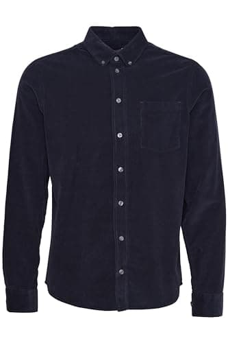 Image of Casual Friday Men's CFAnton LS BD Baby Cord Shirt Shirt, 194013/Dark Navy,