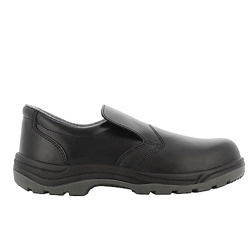 Image of SAFETY JOGGER Slip-On Leather Clog - X0600 – Steel Toecap S3 Safety Shoe for Men or Women, Puncture Resistant, Anti-Slip Work Shoe, Ideal for Kitchen, Manufacturing and Food Industry, 11 UK, Black