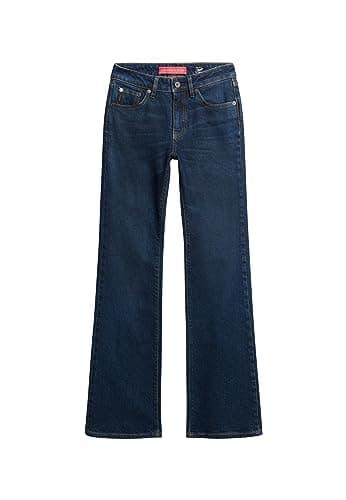 Image of Superdry Women's Vintage Rise Slim Flare Pants, Van Dyke Mid Used, 28W x 32L