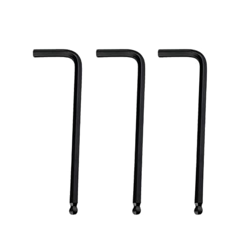 Image of Kesiku 3PC Metric Allen Key Set, 2mm Ball End Small Alan Hex Key L-Shape Hexagon Wrenches Chrome Vanadium Steel Repairing Tool for Home Maintenance DIY