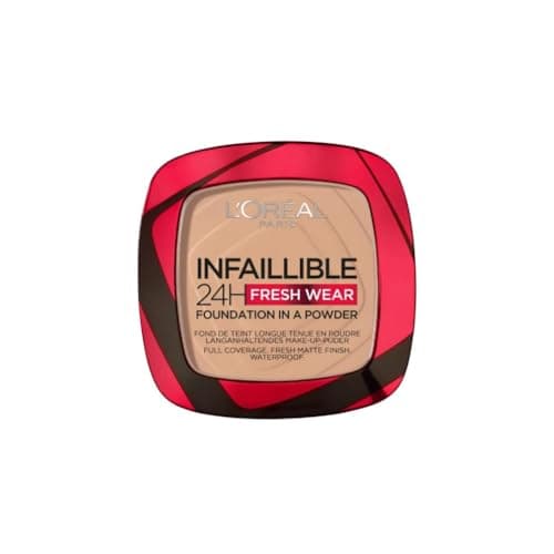 Image of L'Oréal Paris Infallible 24H Fresh Wear Foundation in a Powder, Full-coverage, Longwear, Weightless Smooth Finish, Water-proof and Transfer-proof, 120 Vanilla
