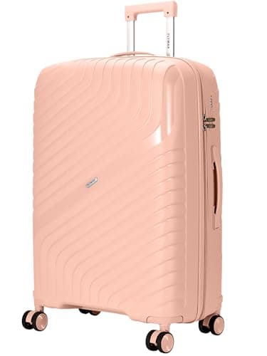 Image of FLYMAX 29" Large Suitcase Luggage Large Suitcase 4 Wheels Lightweight 20kg - 23kg Hardshell Polypropylene with Combination Lock + Telescopic Handle Travel Case Hard Shell XL 102L Pink