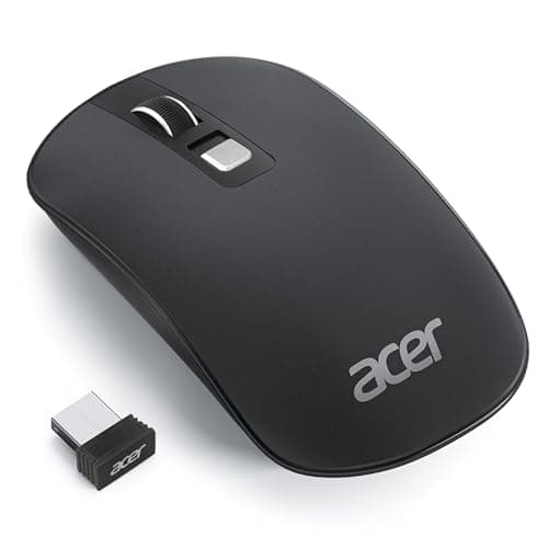 Image of Acer Wireless Mouse for Computer, 1600 DPI Adjustable, 2.4G USB Cordless Silent Mice with Nano Receiver, for Laptop, Computer, PC, MacBook, Chromebook - Black
